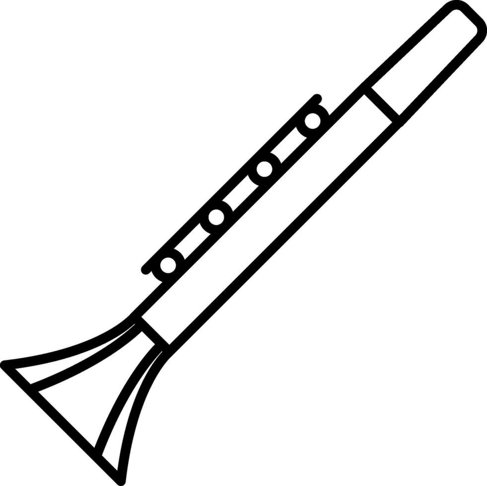 clarinete línea icono vector