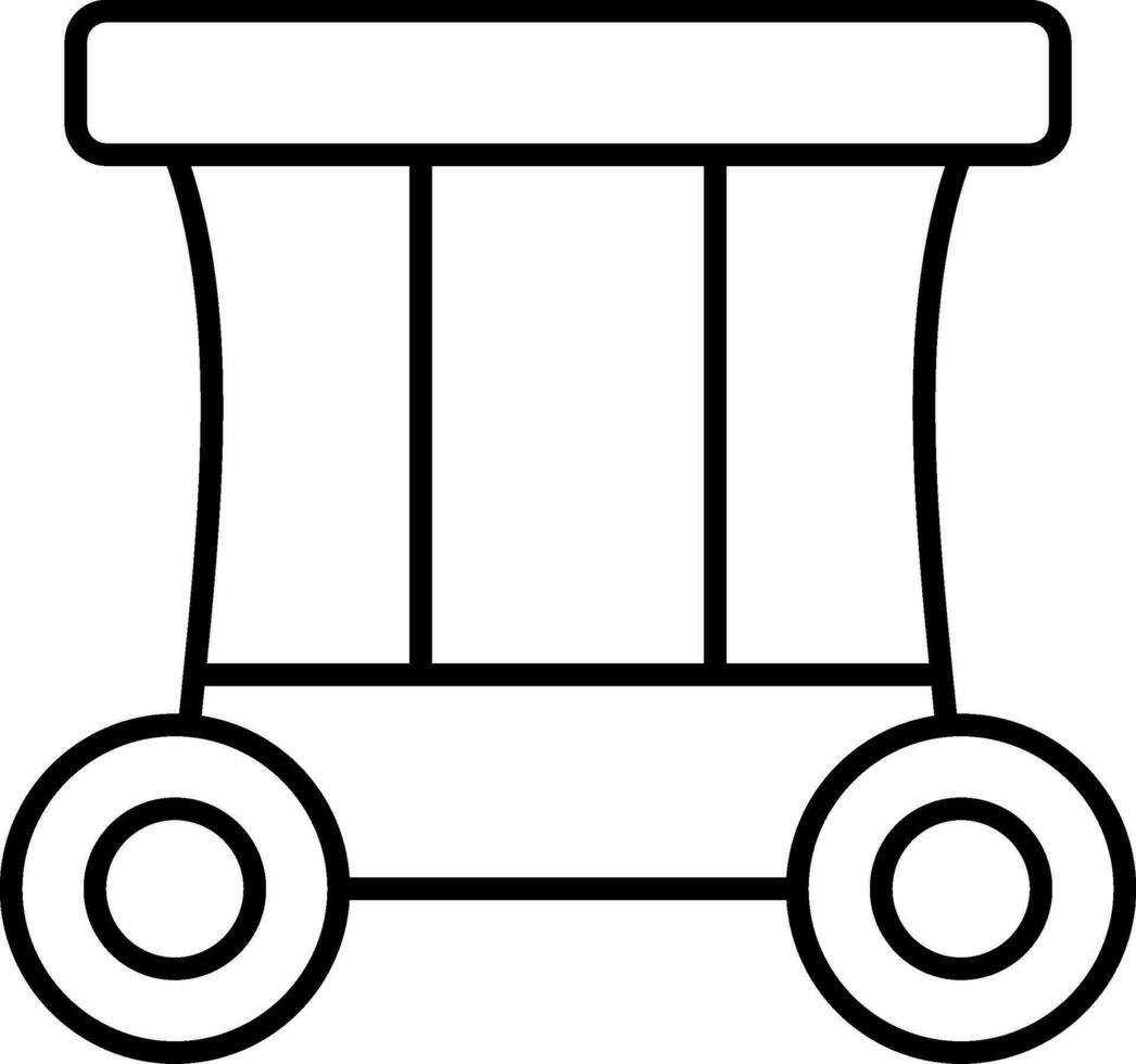 Carriage Line Icon vector