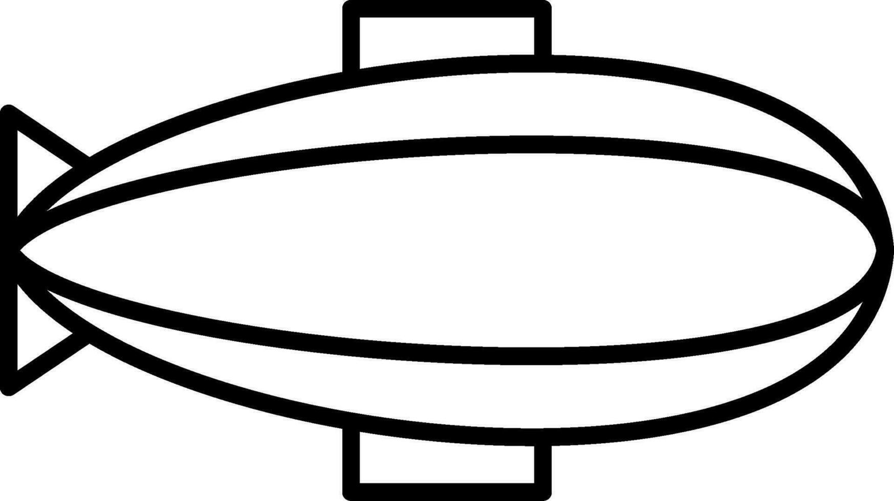 Zeppelin Line Icon vector
