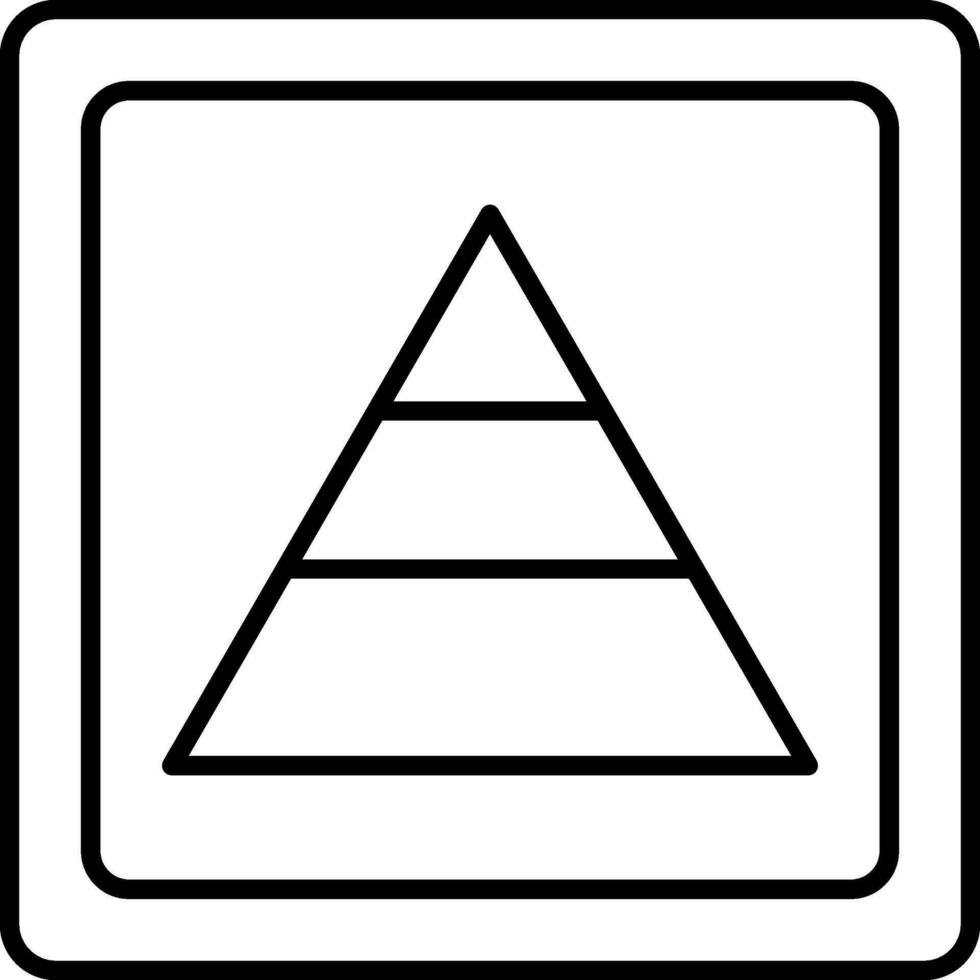 Pyramid Line Icon vector