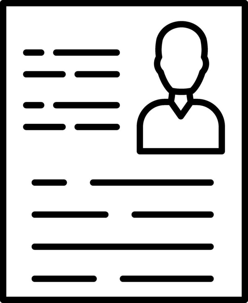 Resume Line Icon vector