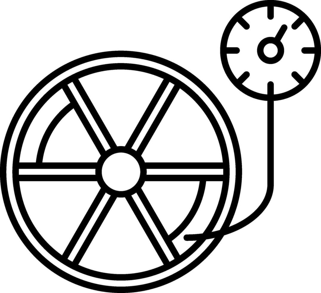 Tire Pressure Line Icon vector