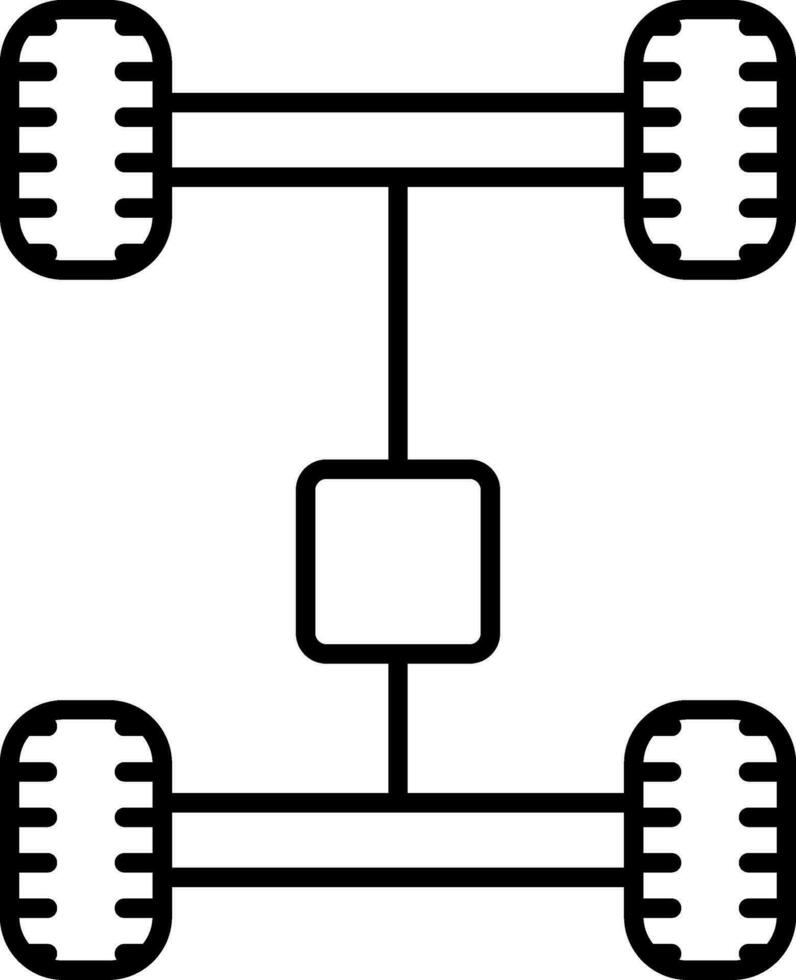 Axletree Line Icon vector
