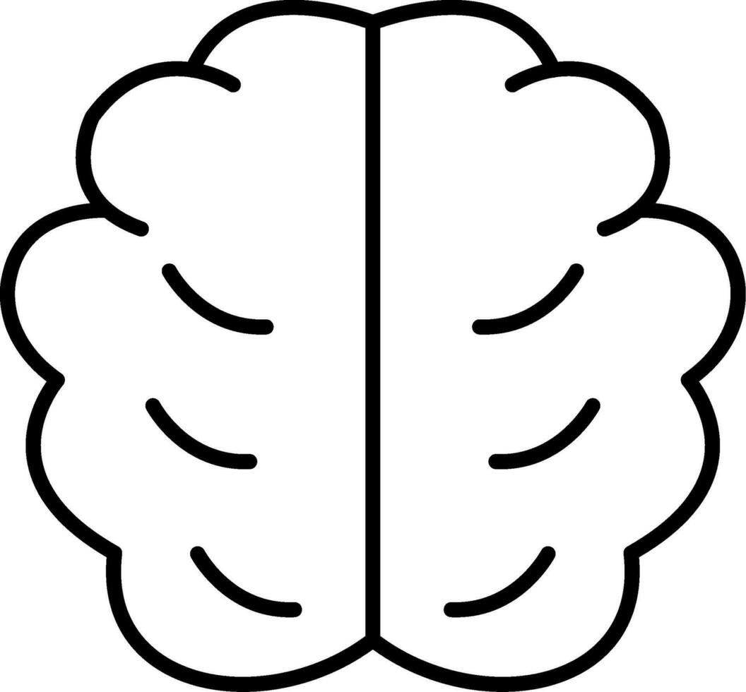 Brain Line Icon vector