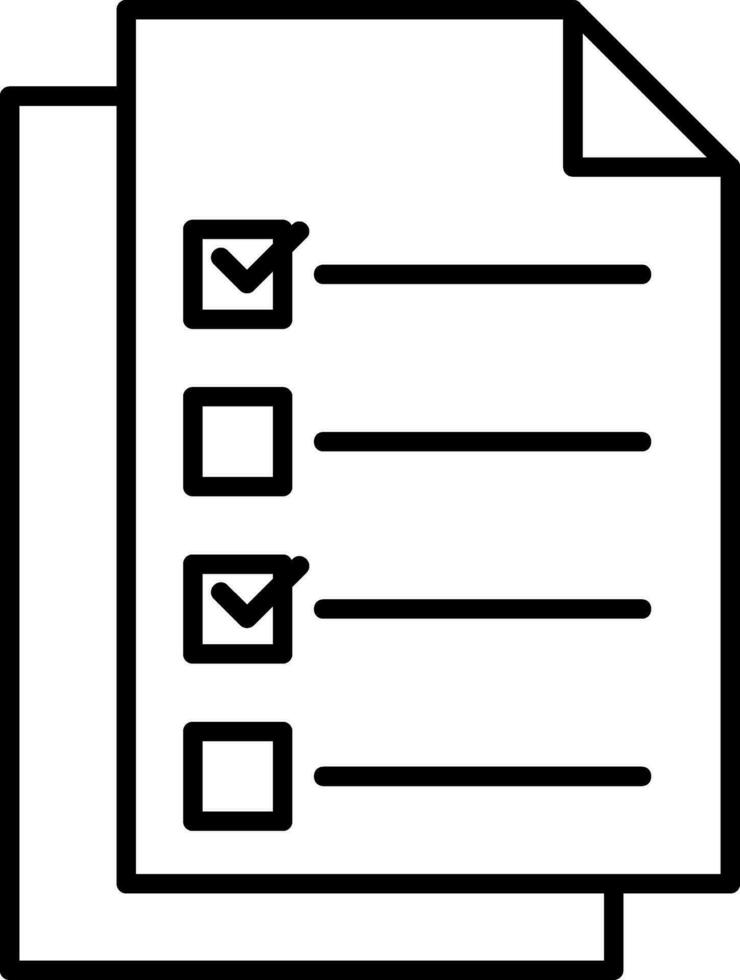 Checklist Line Icon vector