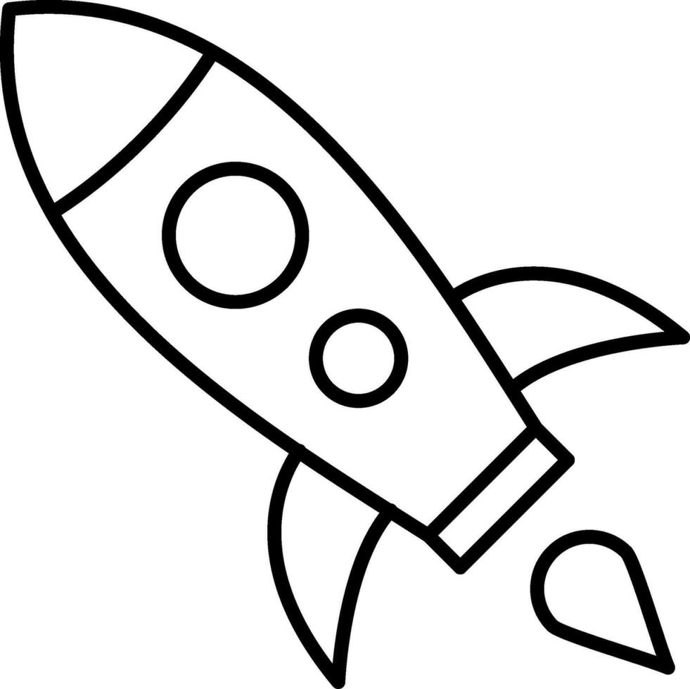 Rocket Line Icon vector