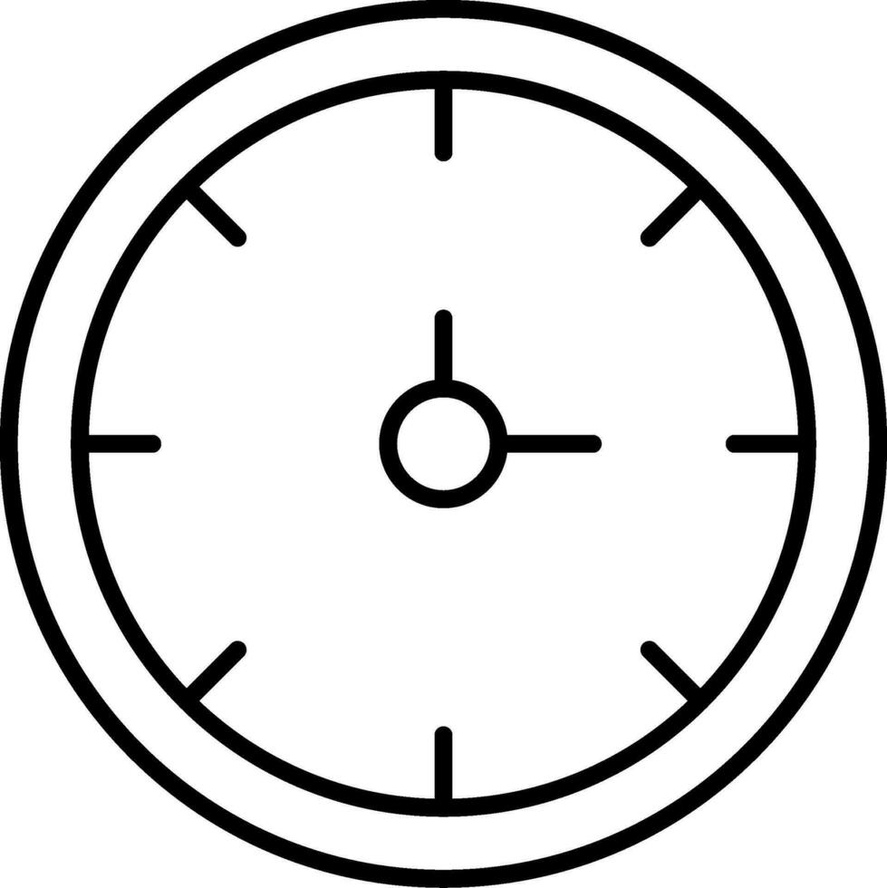 icono de línea de reloj vector