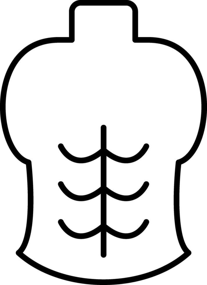 Abs Line Icon vector