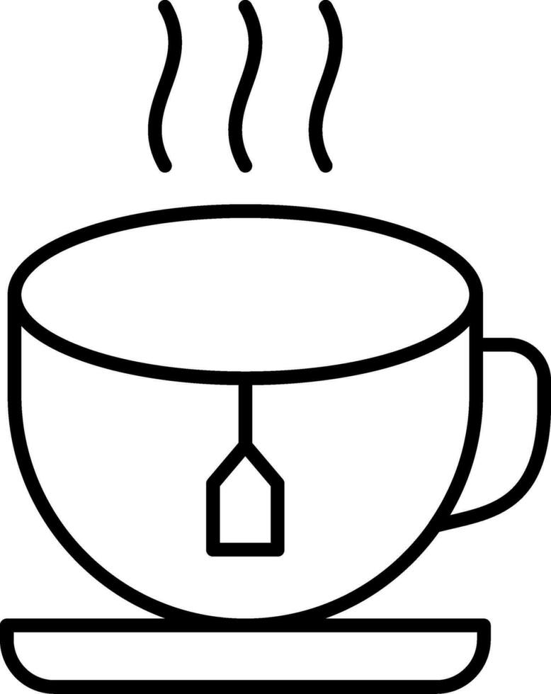 Tea Line Icon vector