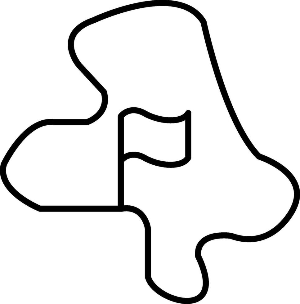 Racetrack Line Icon vector