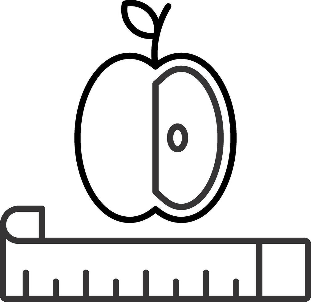 Diet Line Icon vector