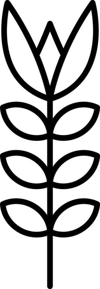 Oats Line Icon vector