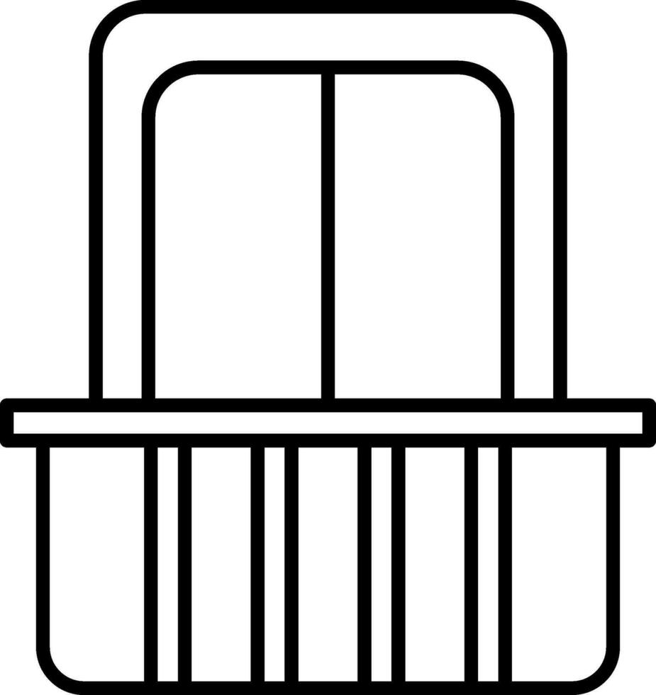 Balcony Line Icon vector