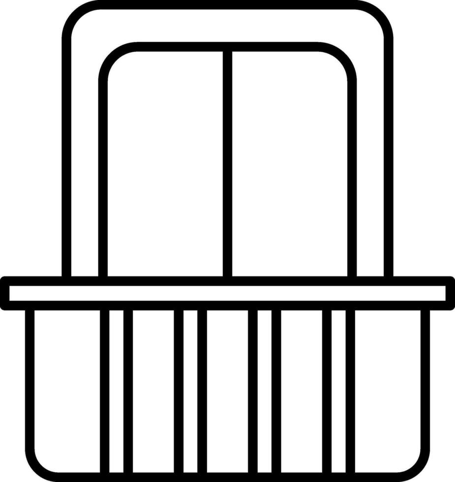 Balcony Line Icon vector