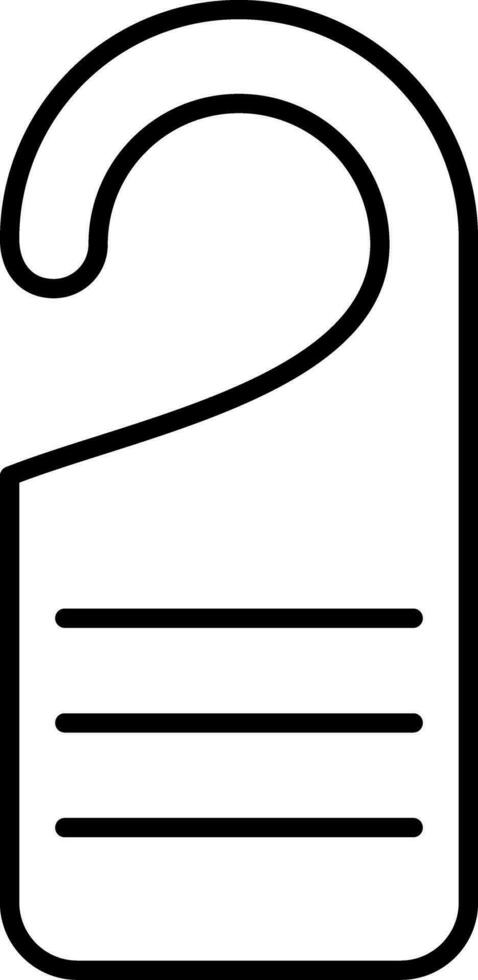 Door Hanger Line Icon vector