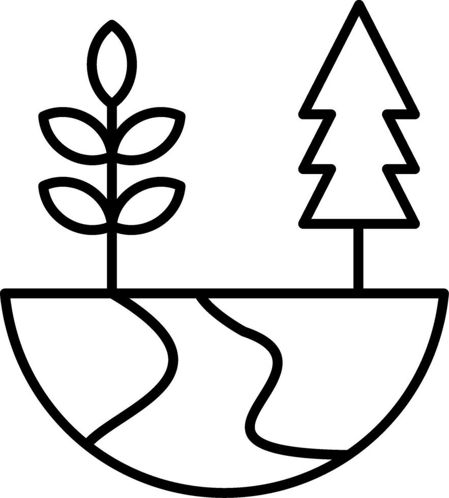 Nature Line Icon vector