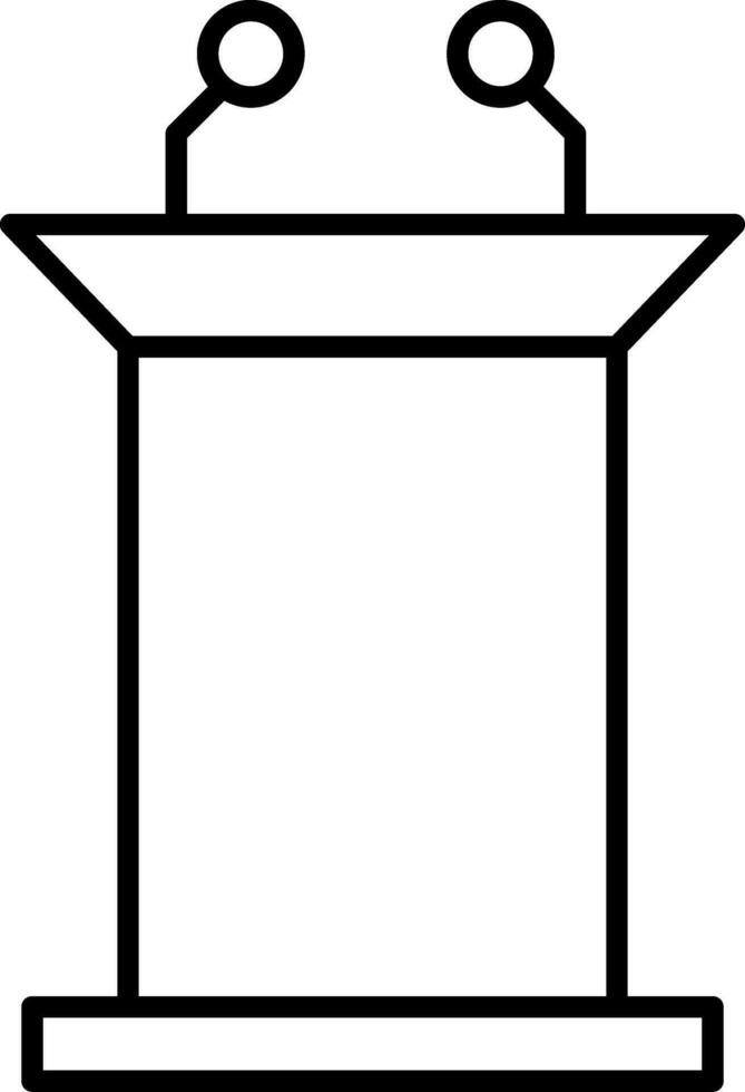 Podium Line Icon vector