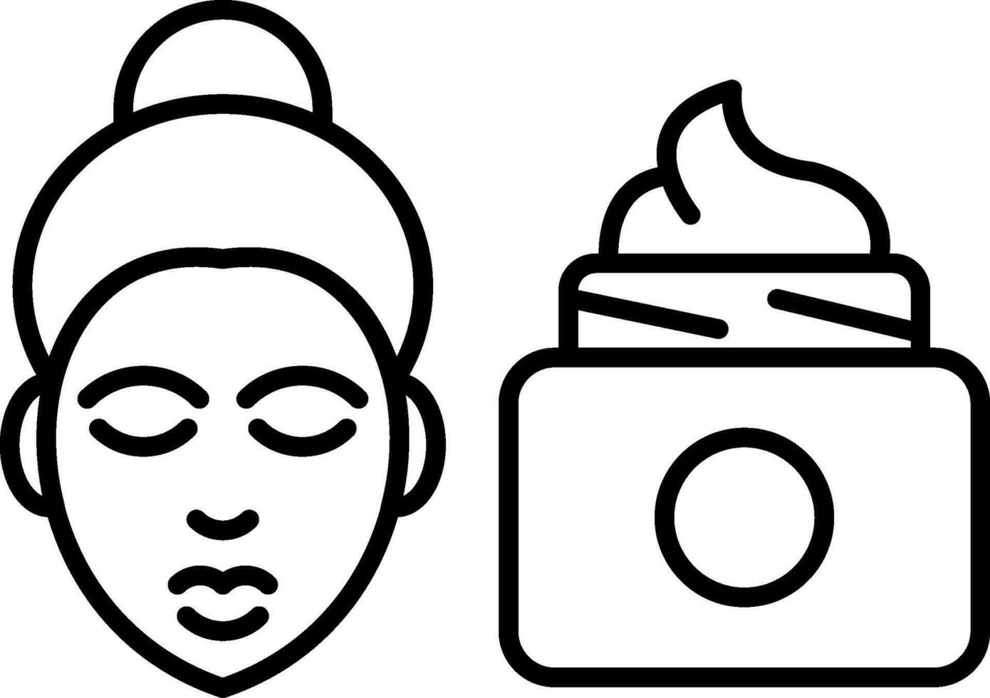 Skin Care Line Icon vector