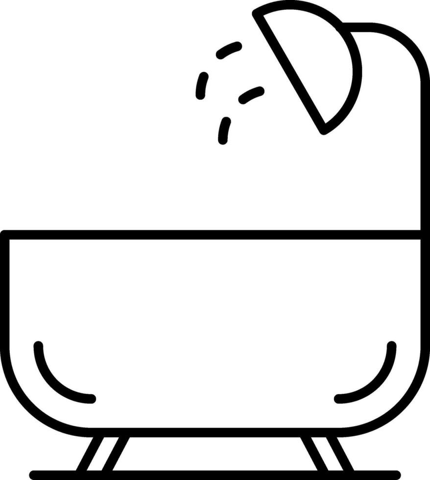 Shower Line Icon vector