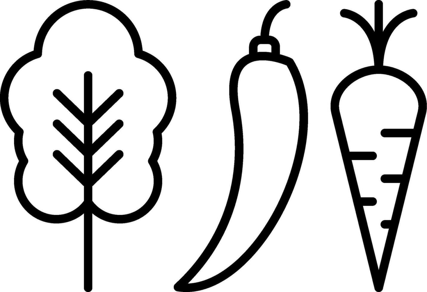 Vegetables Line Icon vector