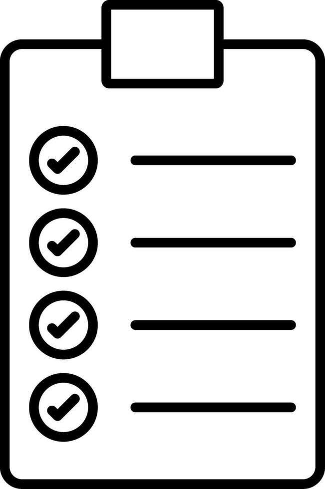 To Do List Line Icon vector