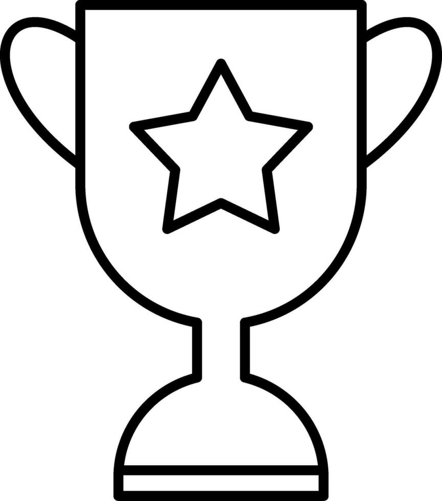 icono de línea de trofeo vector