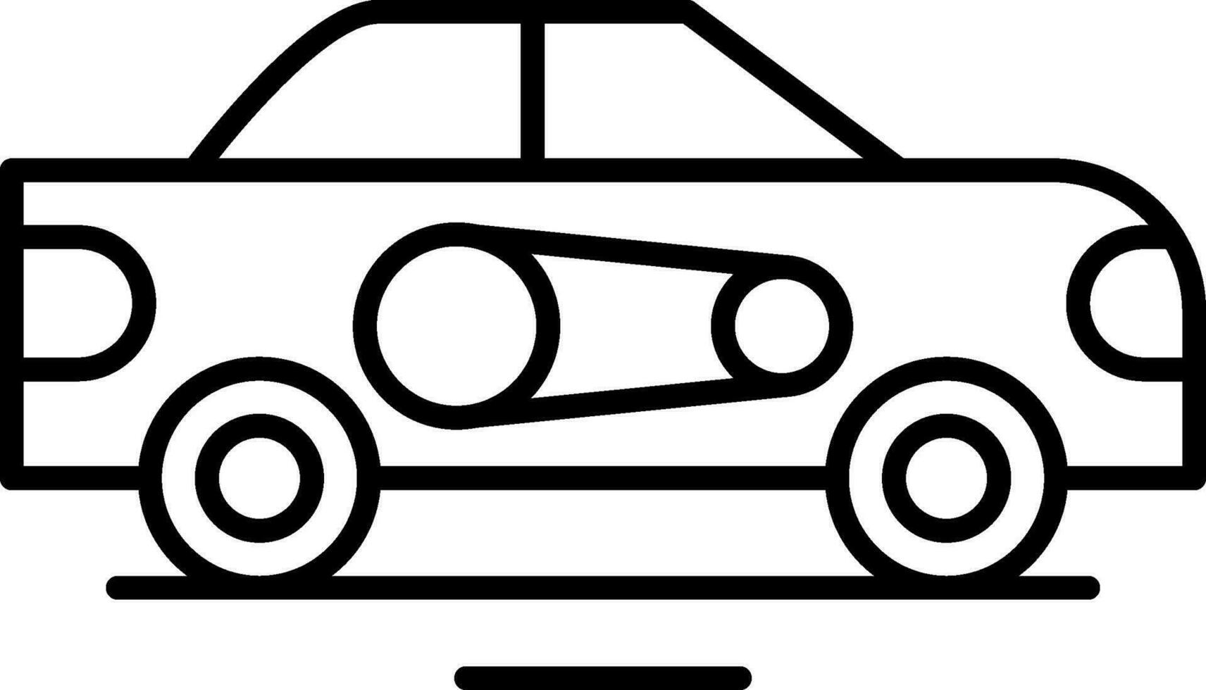 Belt Drive Kit Line Icon vector