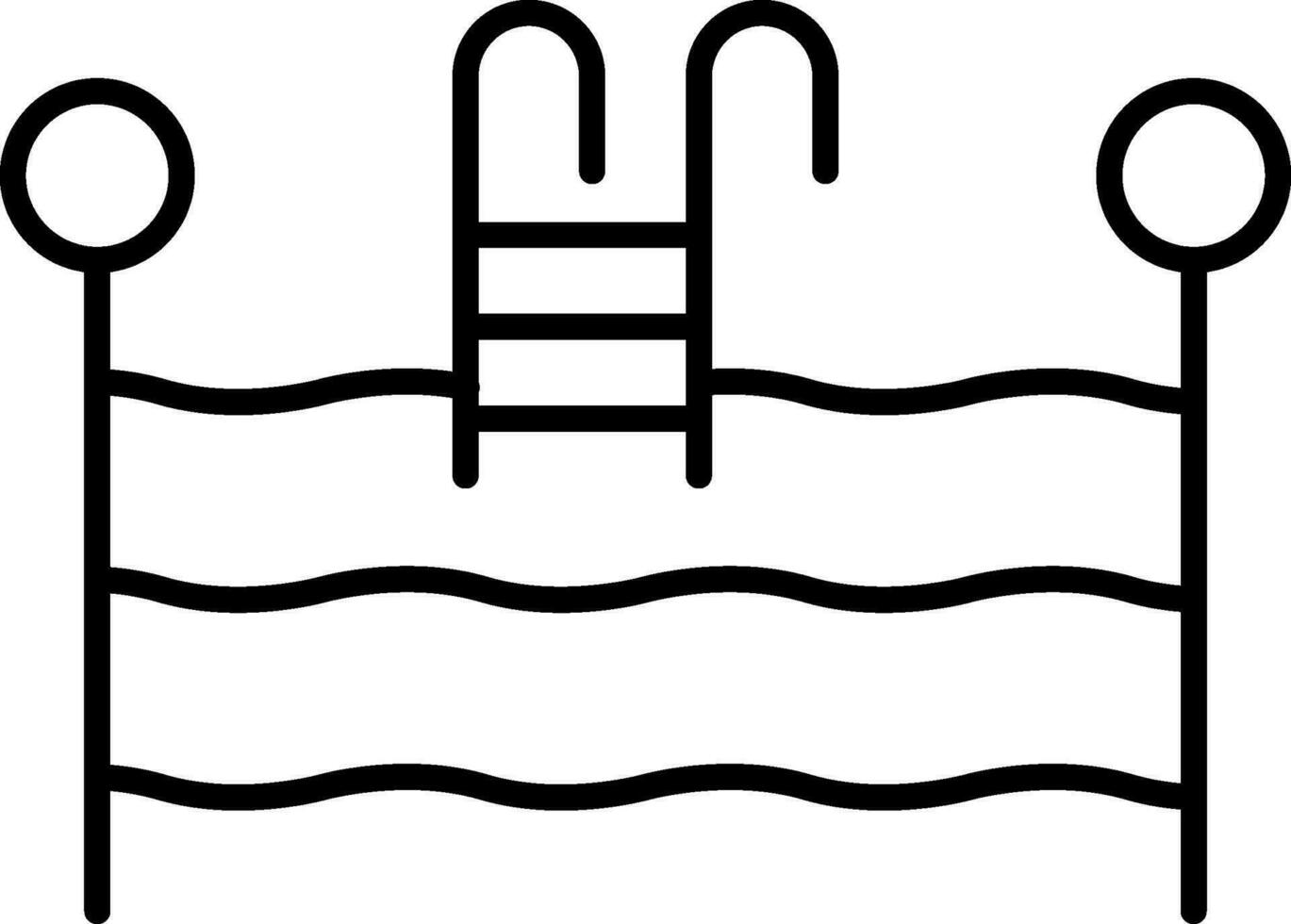 Swimming Pool Line Icon vector