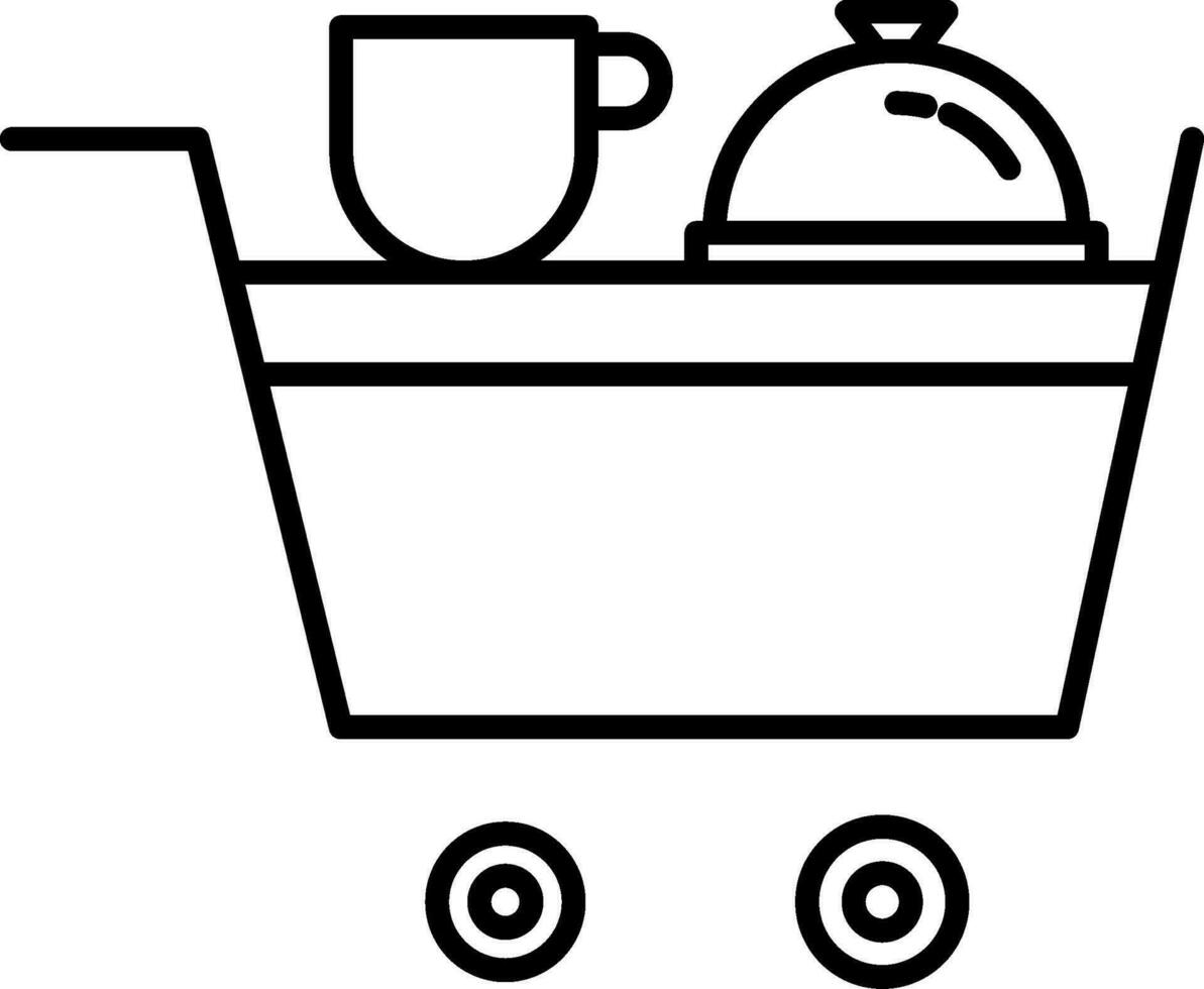 Room Service Line Icon vector