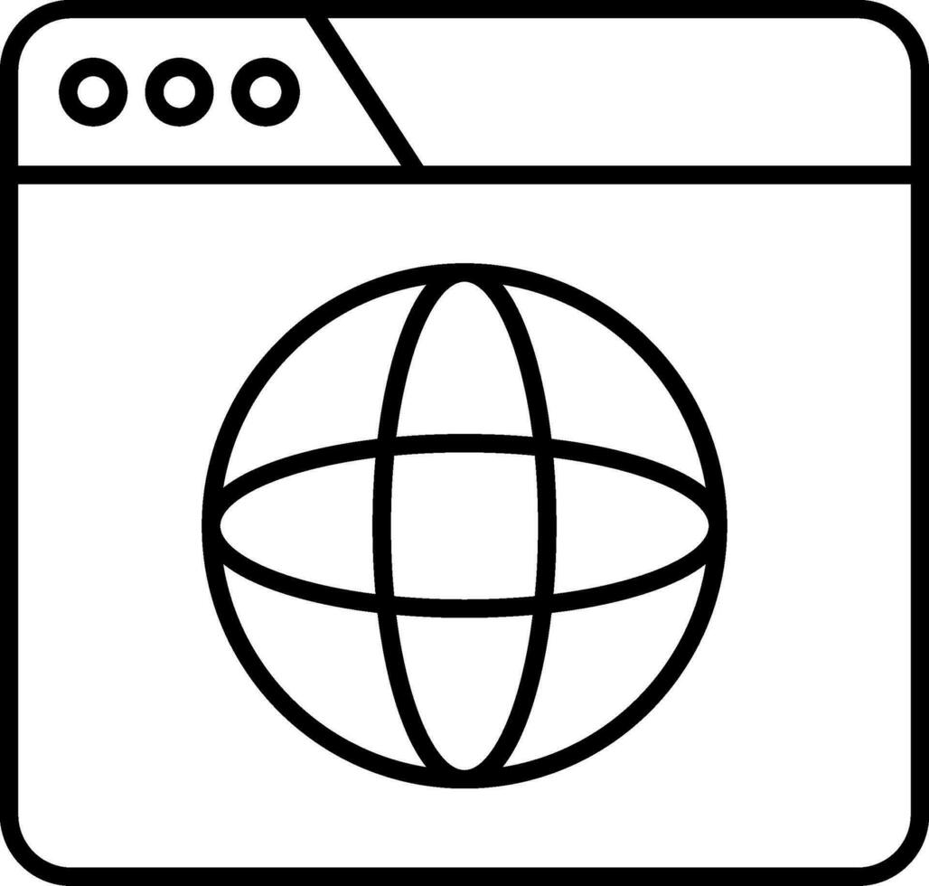 Website Line Icon vector