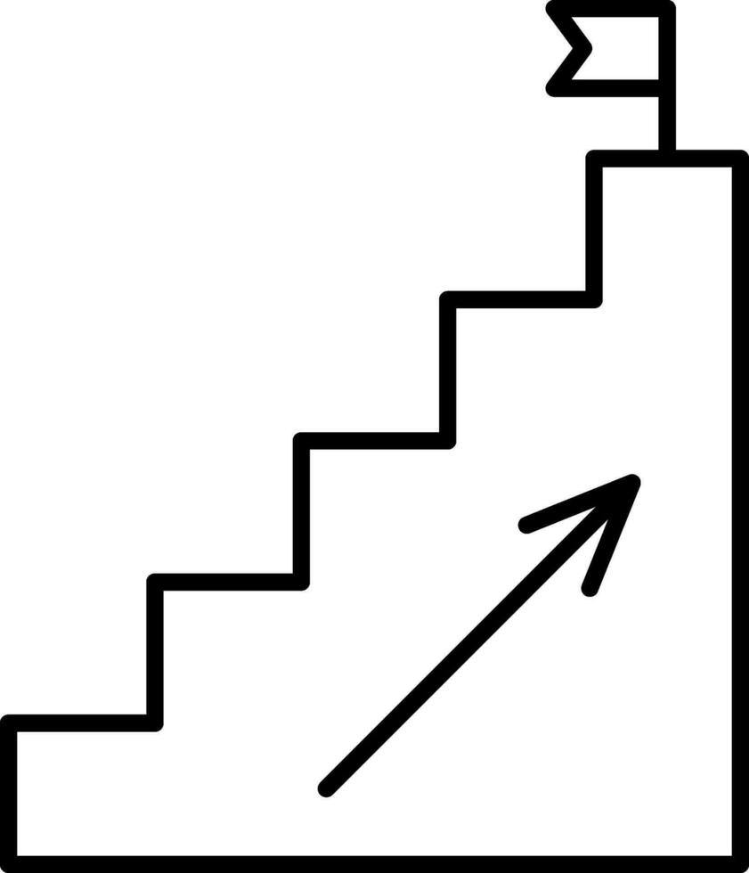 Steps Line Icon vector