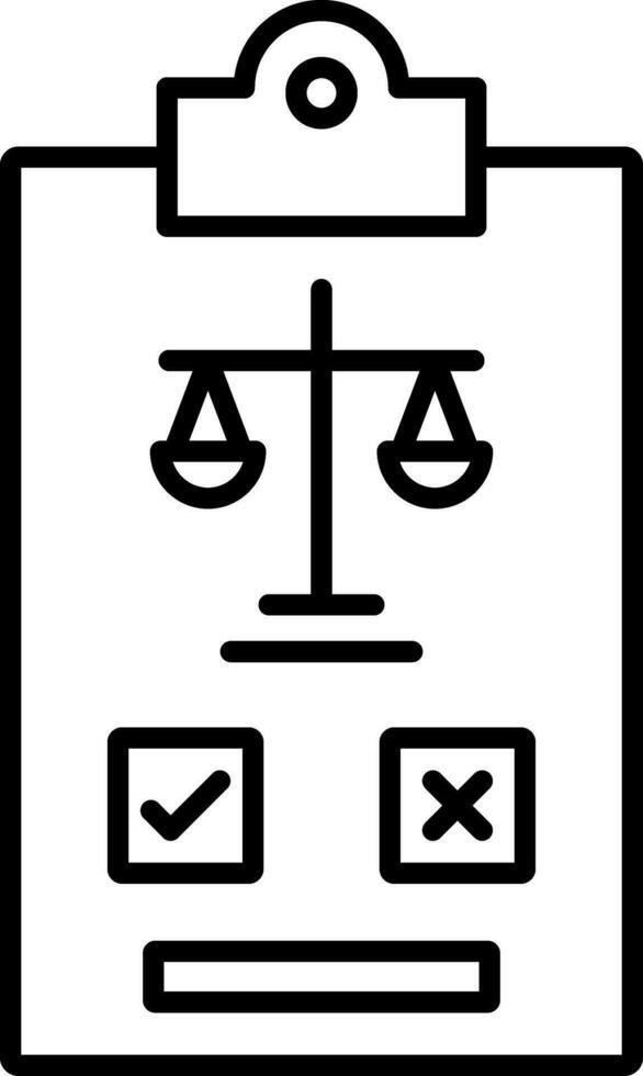Regulation Line Icon vector