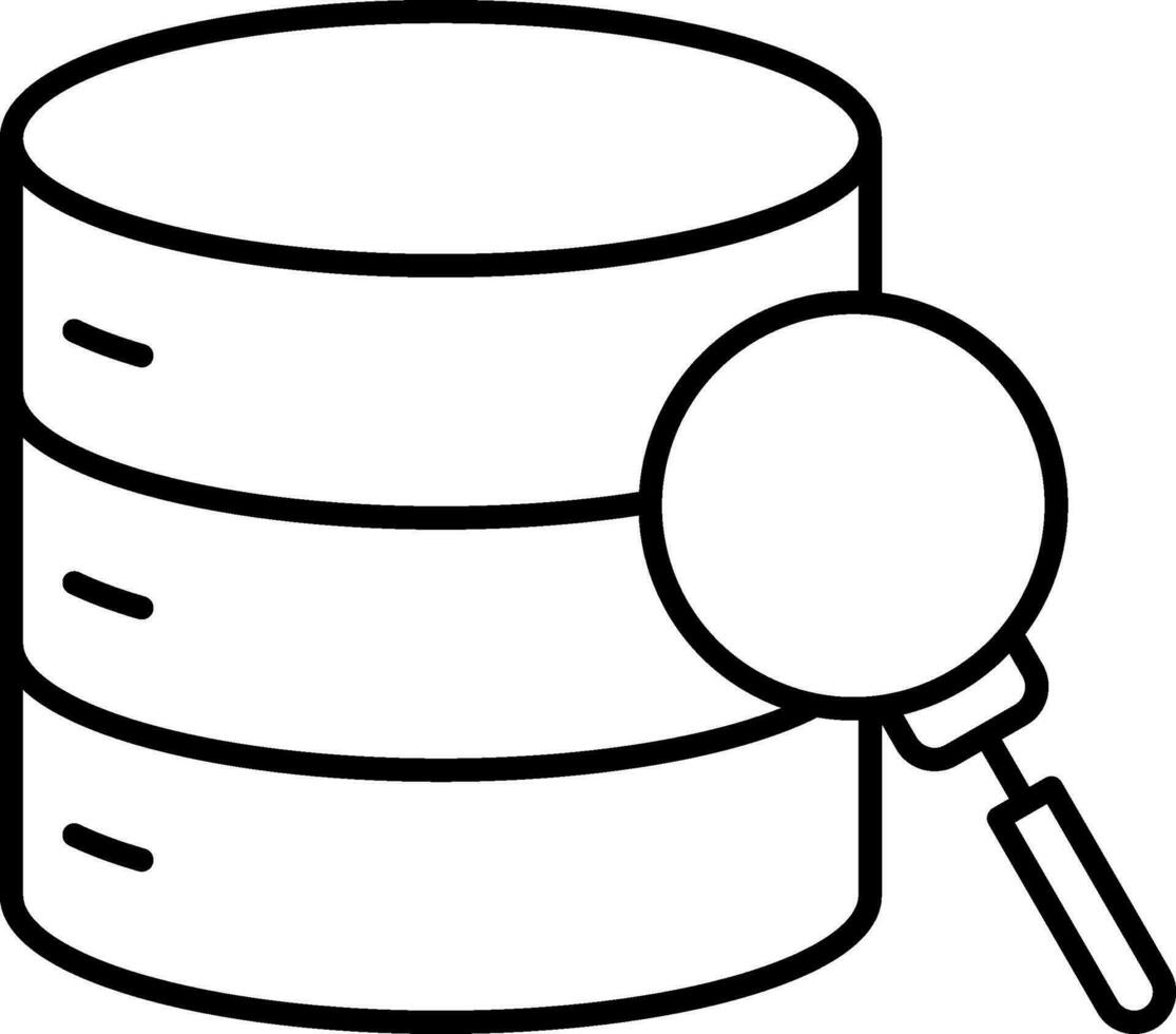 Investigate Data Line Icon vector