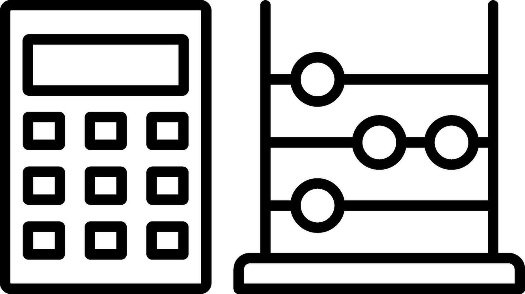 Abacus Line Icon vector