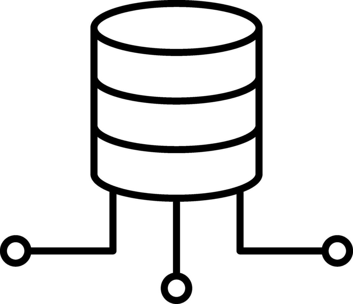 Data Connection Line Icon vector