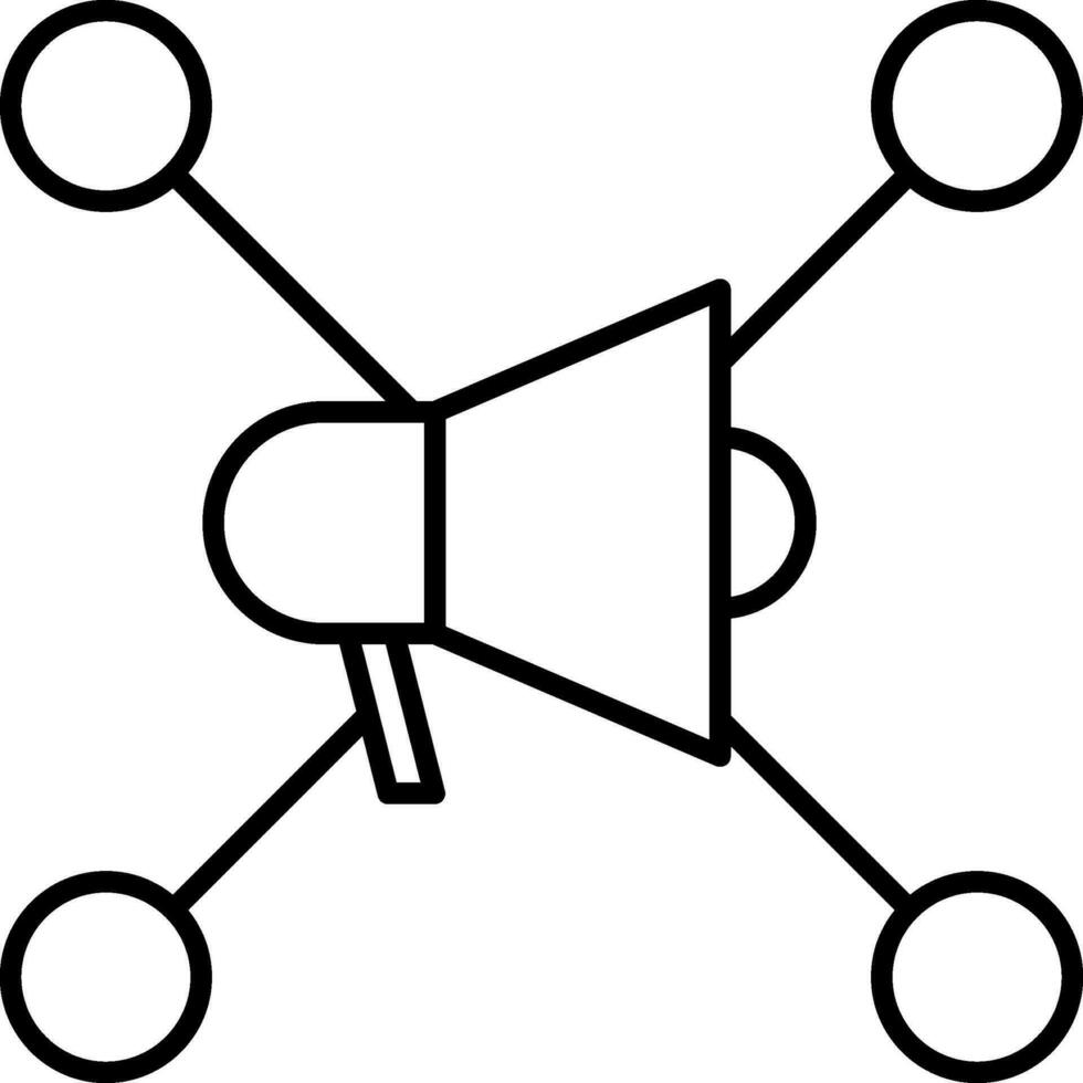 Social Network Line Icon vector