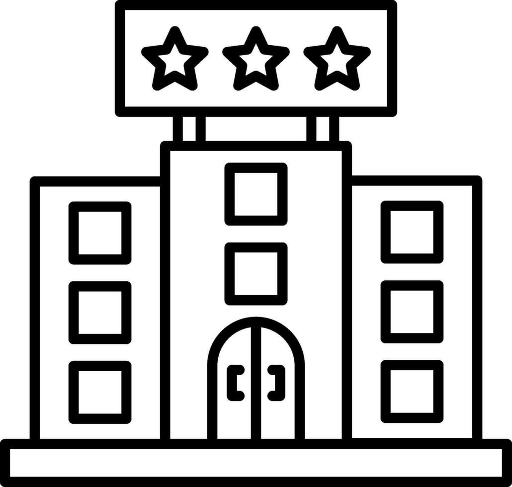 Hotel Line Icon vector