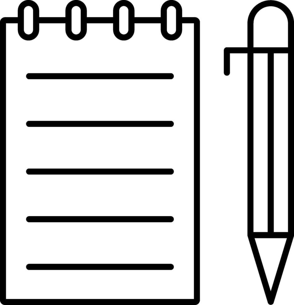 Notes Line Icon vector