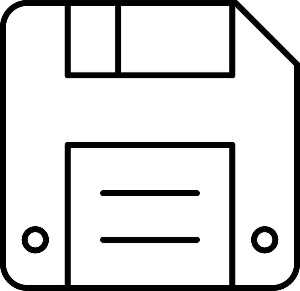 Diskette Line Icon vector