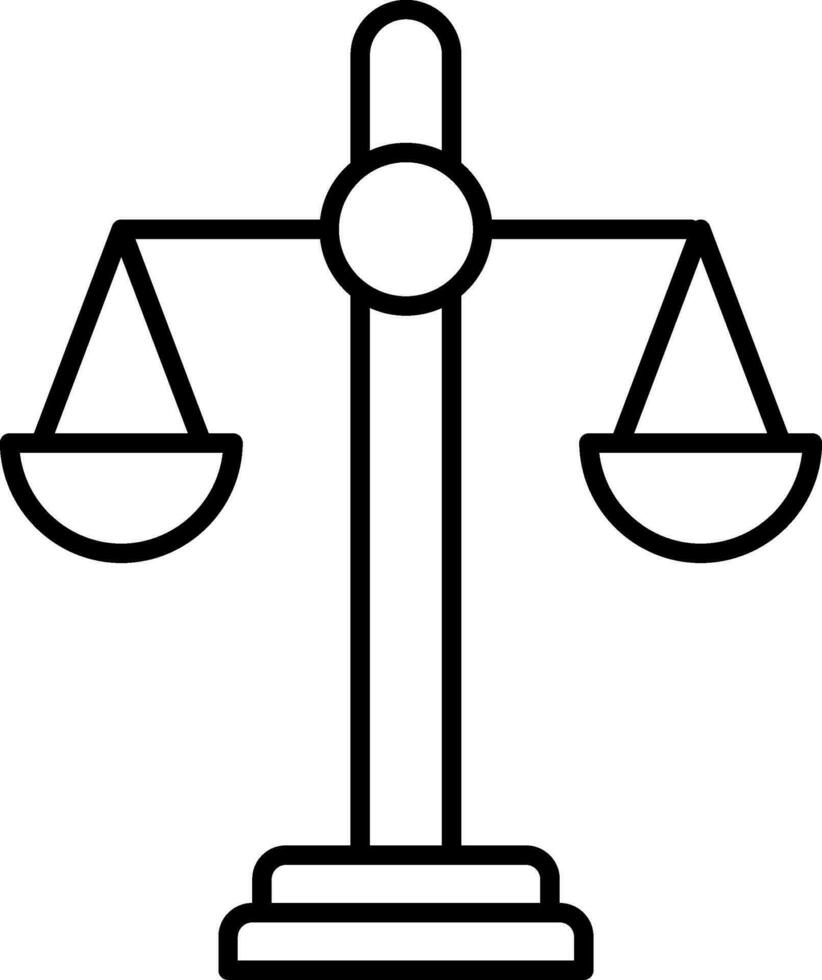 Law Line Icon vector