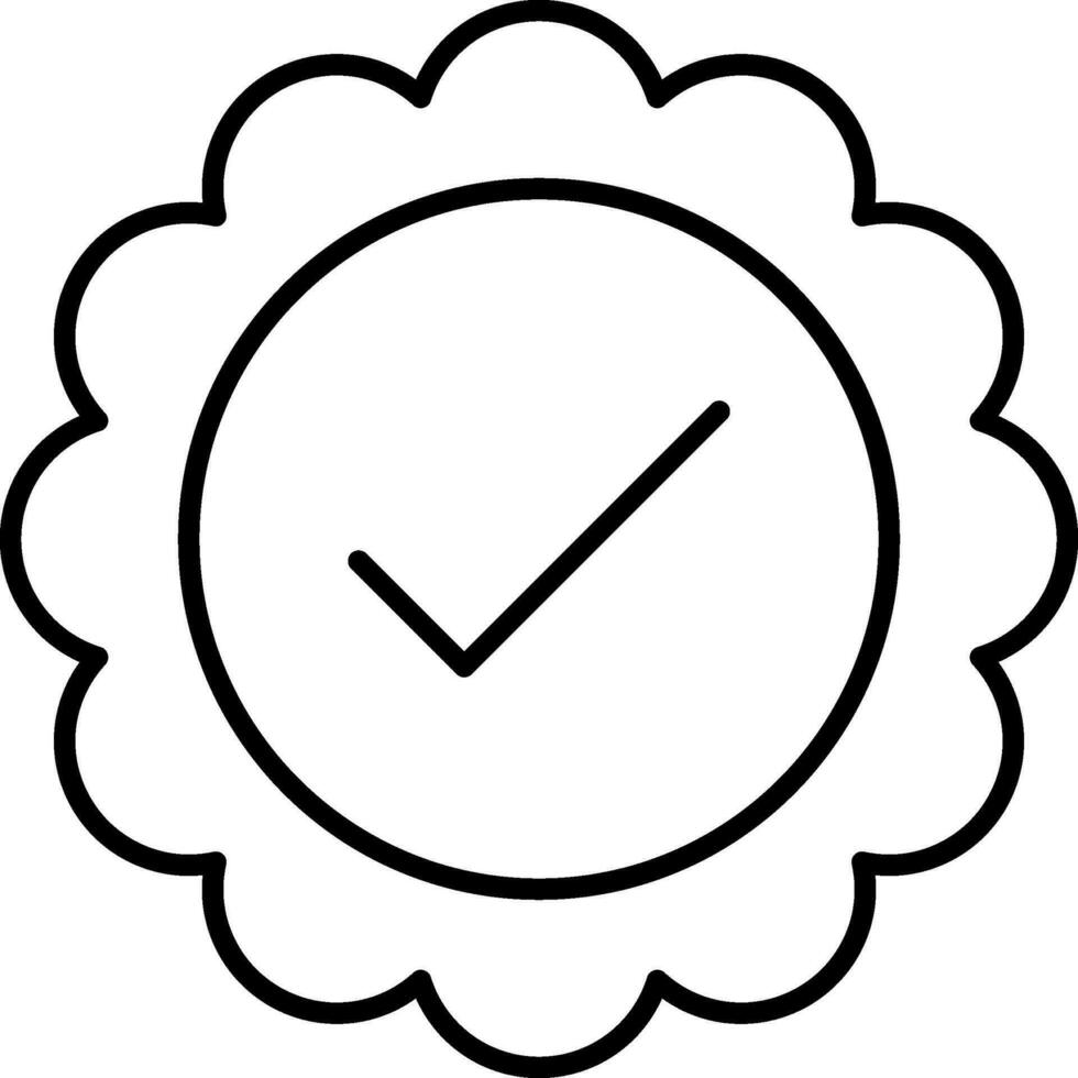 Approved Line Icon vector