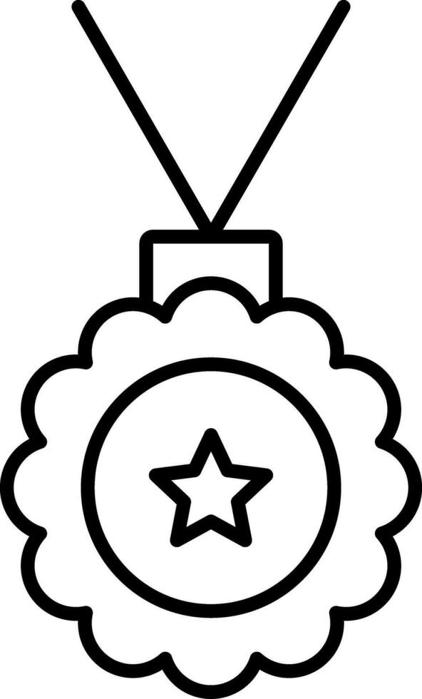 Medallion Line Icon vector