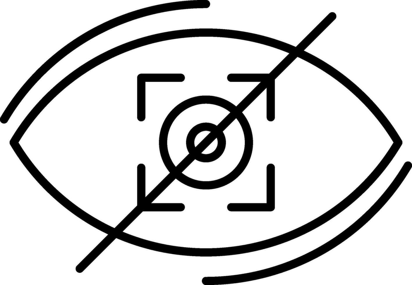 Visibility Off Line Icon vector