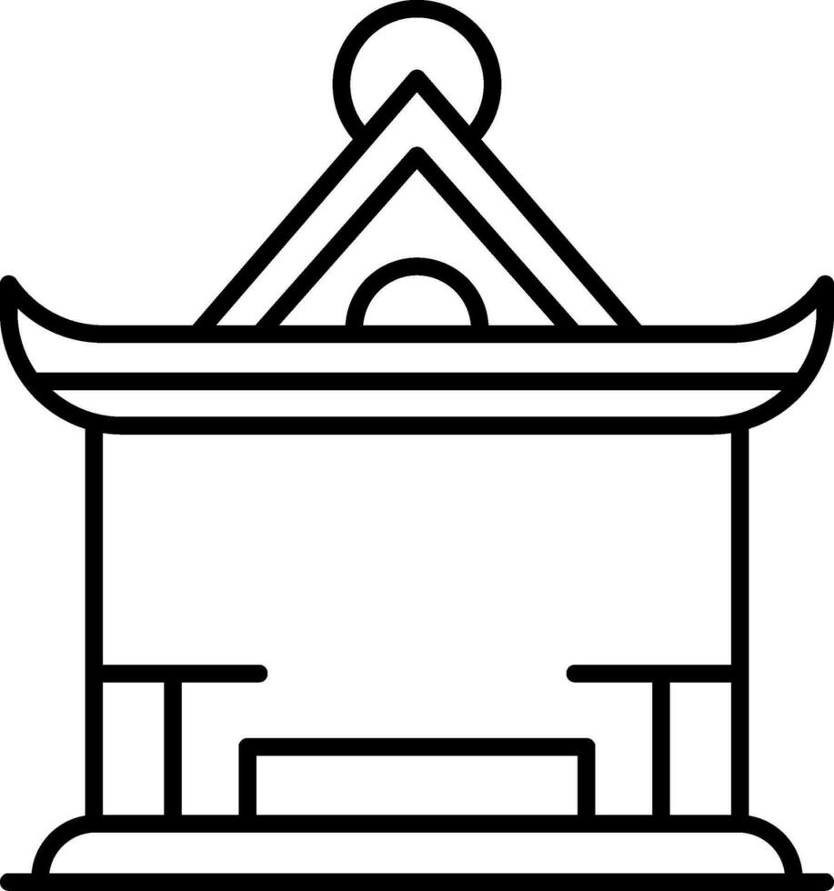 Pavilion Line Icon vector