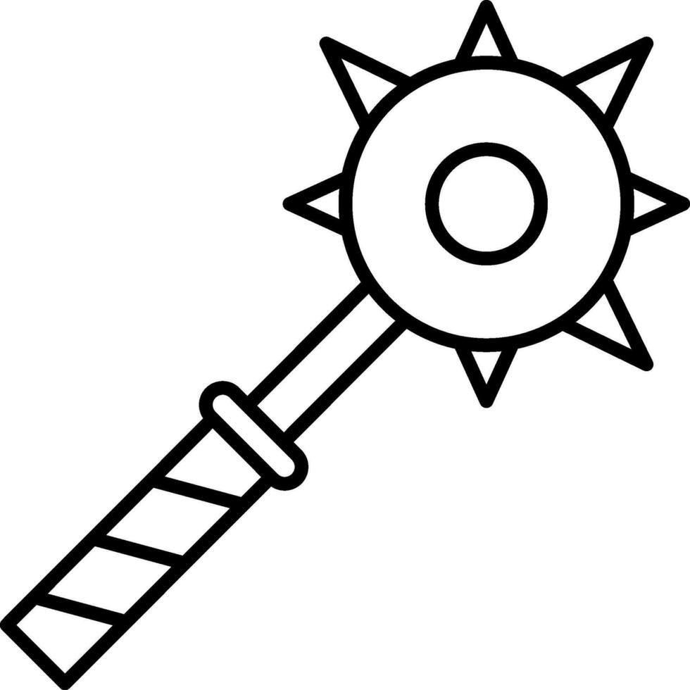 Mace Line Icon vector