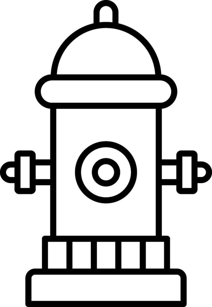 Fire Hydrant Line Icon vector