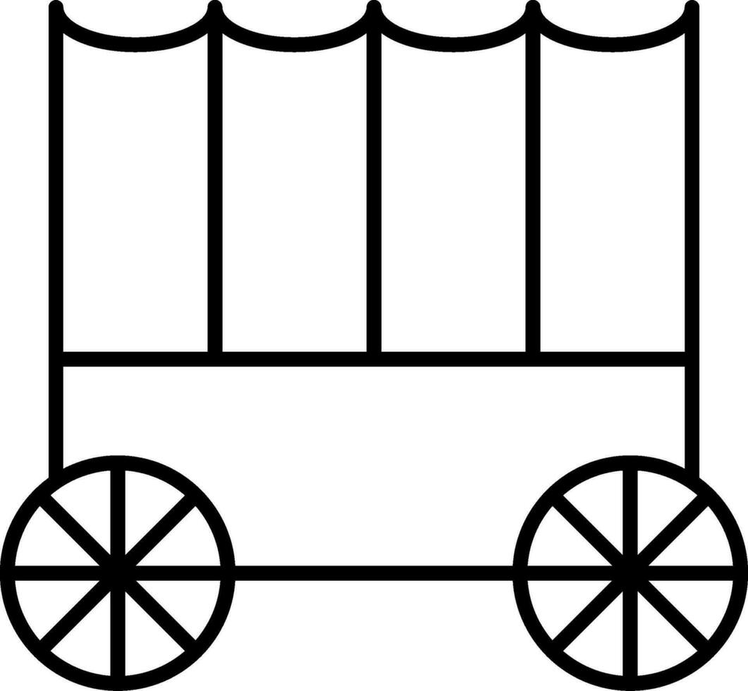 Carriage Line Icon vector