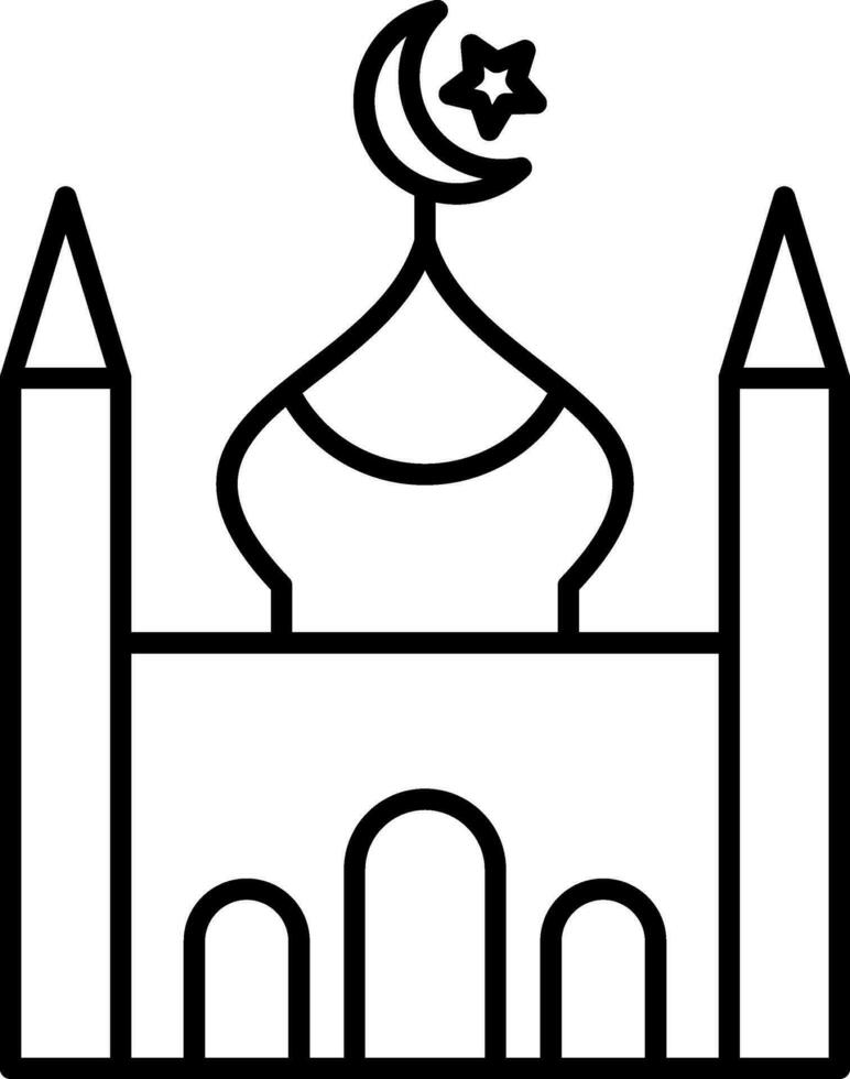 Mosque Line Icon vector