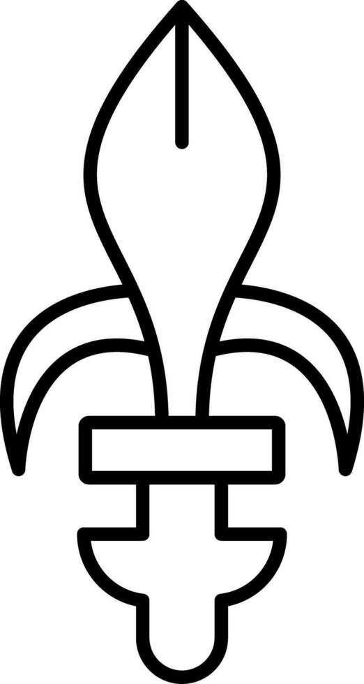 Fleur de lis Line Icon vector