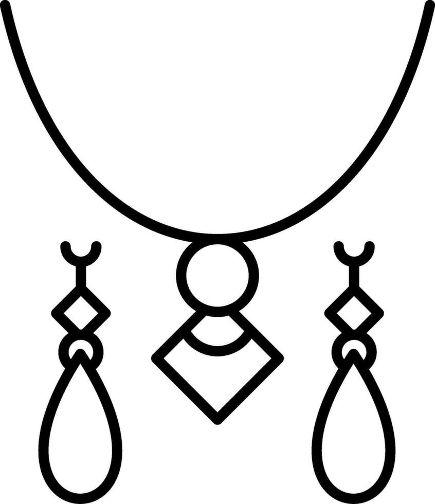 Jewelery Line Icon vector